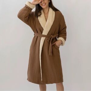 COTTON GAUZE ALAIA SHERPA ROBE by House No.23